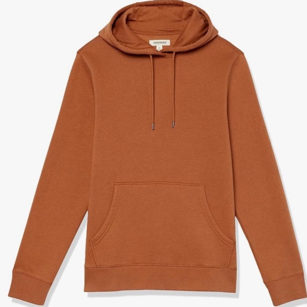 Goodthreads Brown Sweatshirt with Adjustable Hood and Ribbed Cuffs